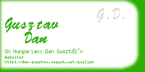 gusztav dan business card